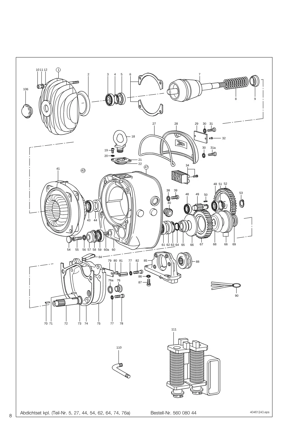 Demag PKVST 1 – Seite 8, Zeichnung Seite 8