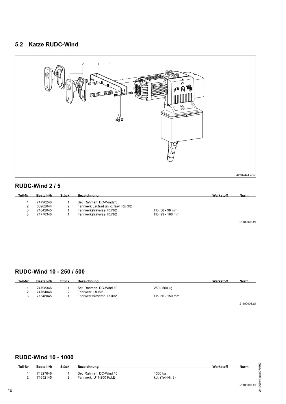 Demag DC-Wind – Katze RUDC-Wind, Zeichnung Seite 16