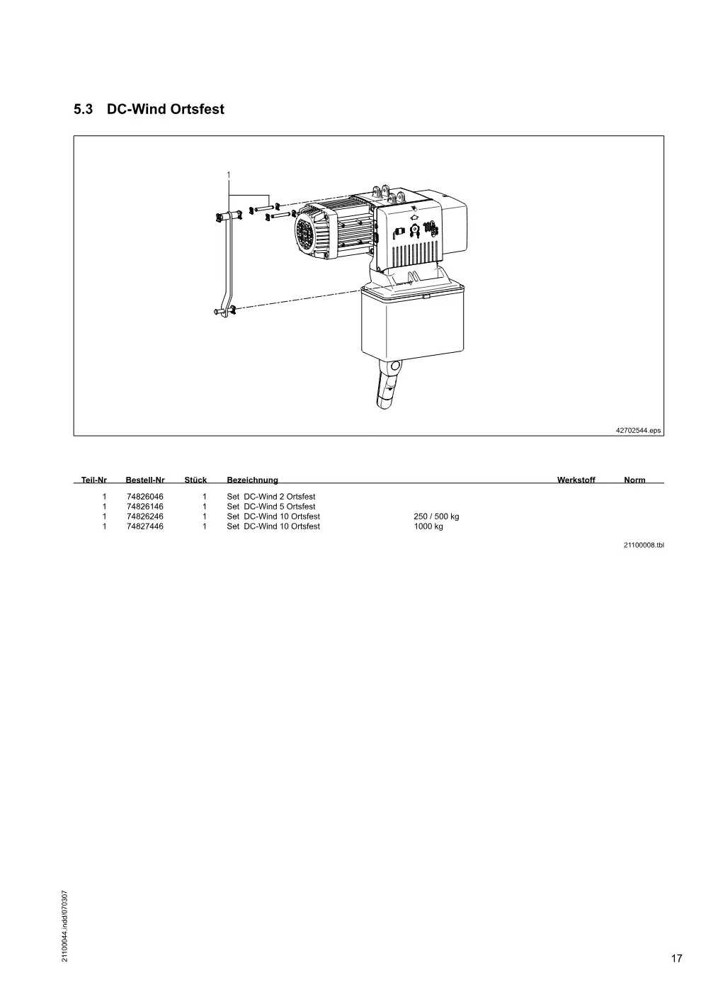 Demag DC-Wind – DC-Wind Ortsfest, Zeichnung Seite 17