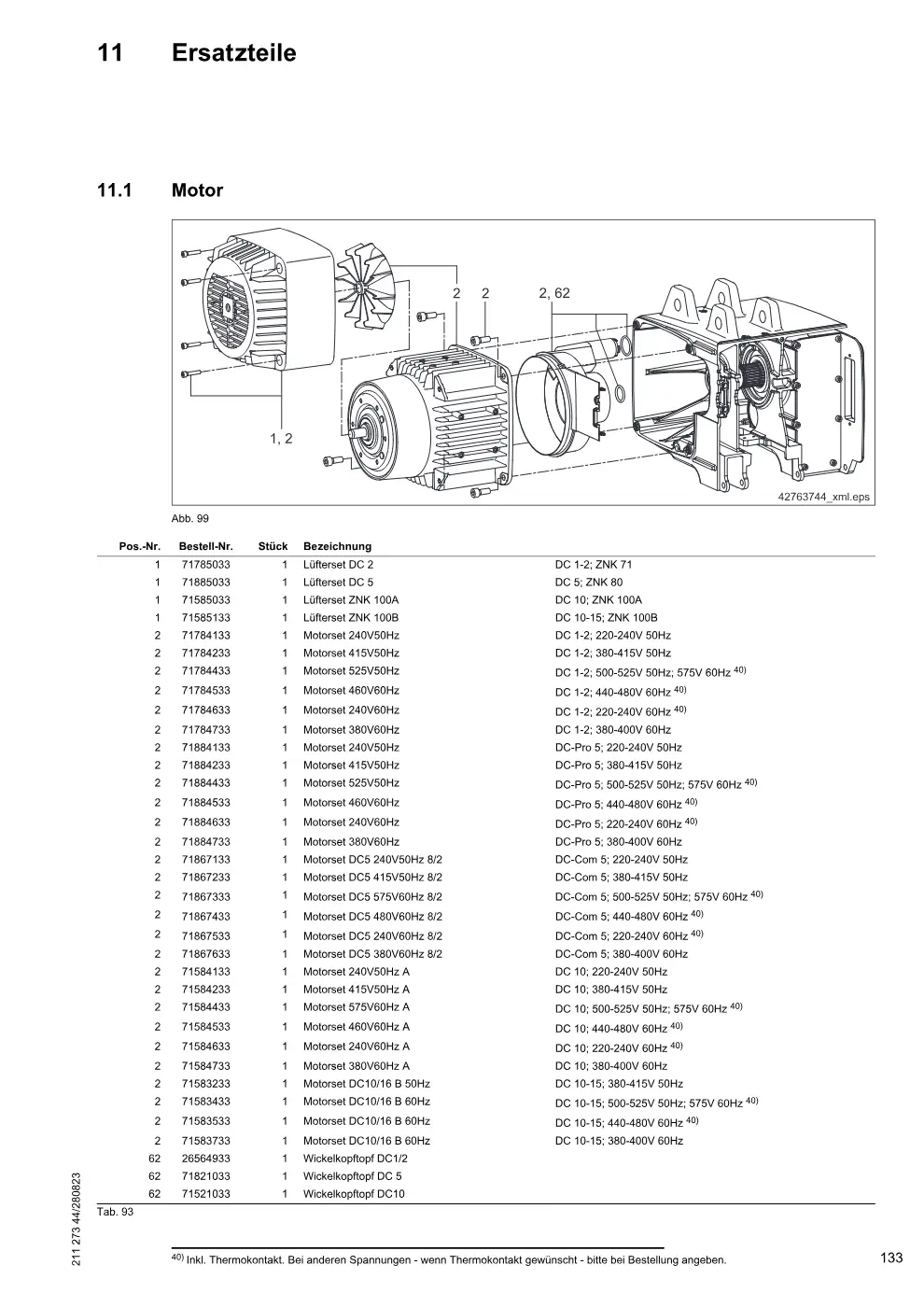 Demag DC-Pro 1-15, DC-Com 1-10 – Ersatzteile, Zeichnung Seite 133