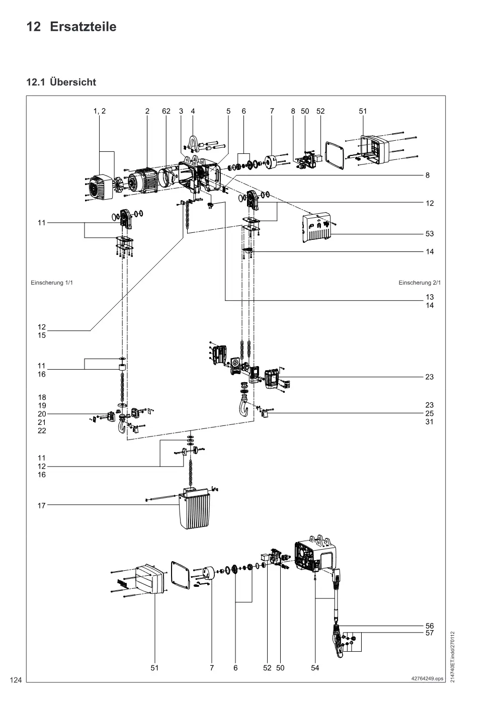 Demag DC-Pro 1-15, DC-Com 1-10 – Ersatzteile, Zeichnung Seite 124