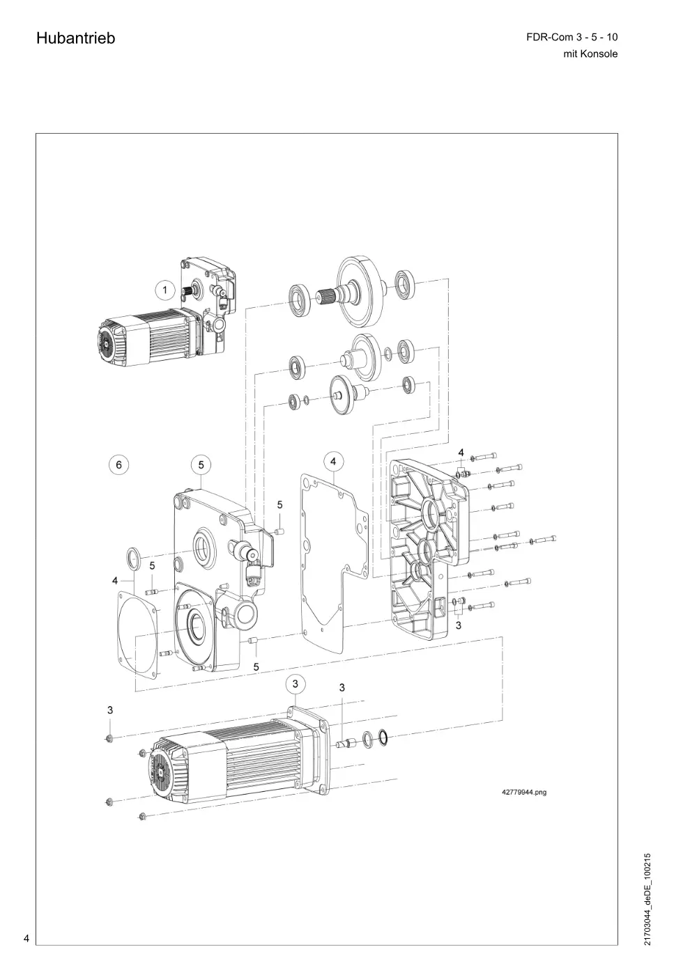 Demag FDR-Com 3-5-10 mit Konsole – Hubantrieb, Zeichnung Seite 4
