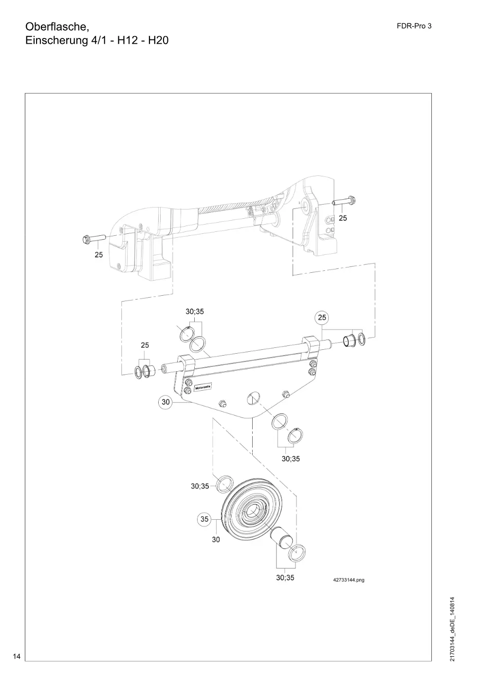 Demag FDR-Pro 3 – Oberflasche, Einscherung 4/1 - H12 - H20, Zeichnung Seite 14