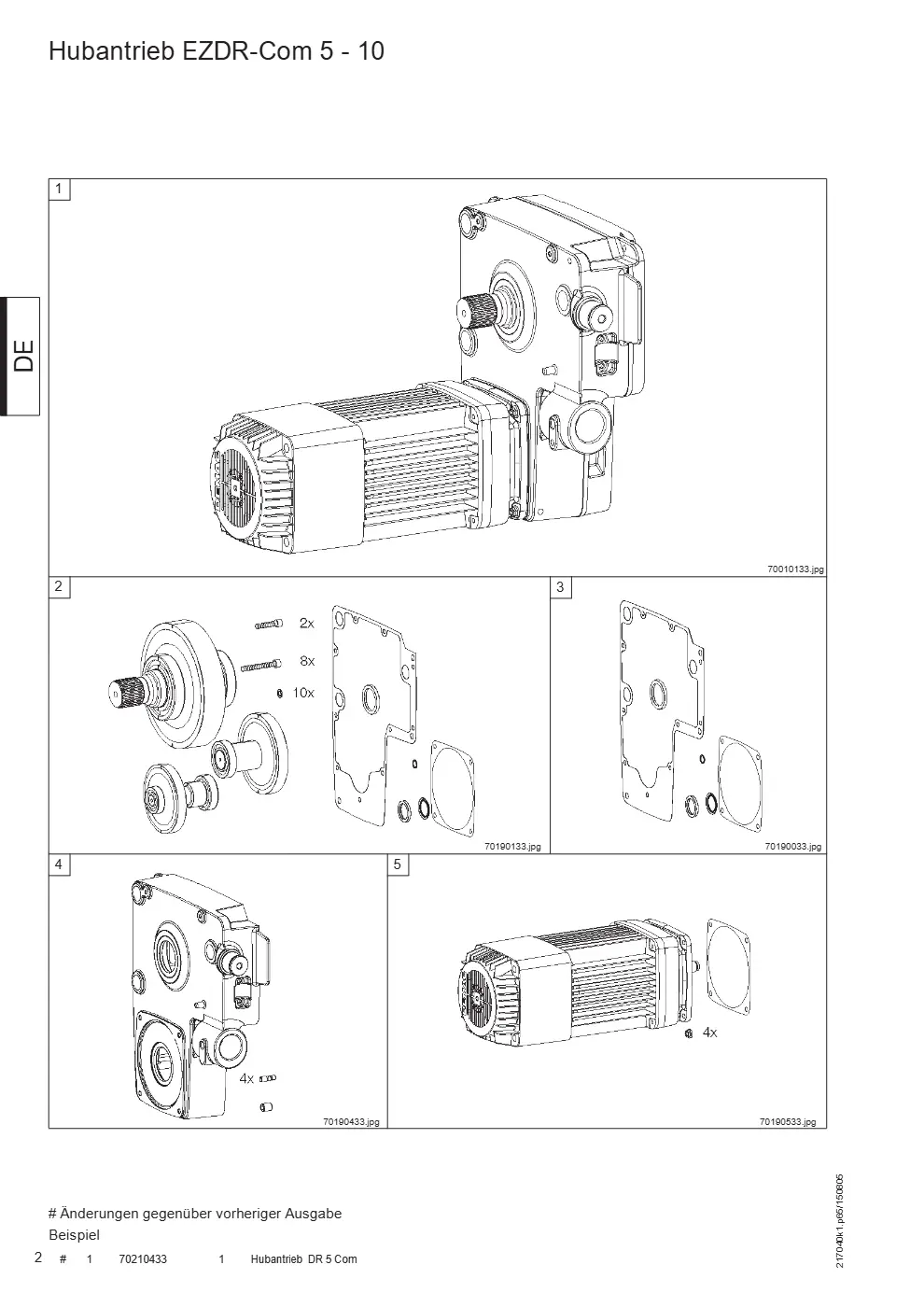 Demag EZDR-Com – Hubantrieb EZDR-Com 5 - 10, Zeichnung Seite 2
