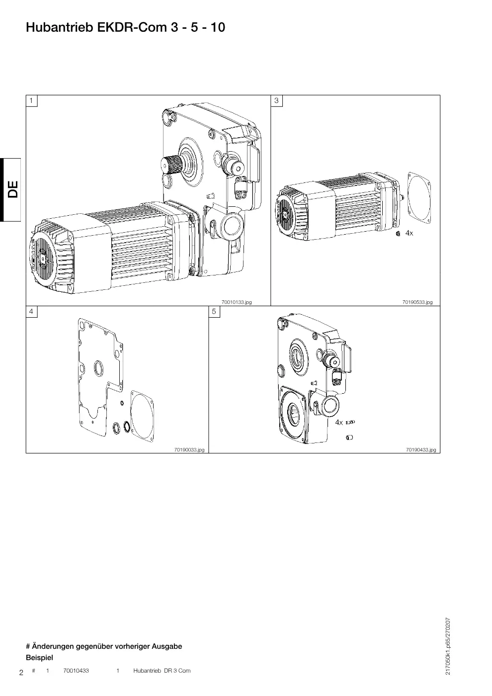 Demag EKDR-Com – Hubantrieb EKDR-Com 3 - 5 - 10, Zeichnung Seite 2