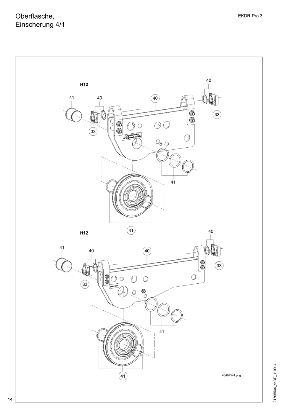Demag EKDR-Pro 3 – Oberflasche, Einscherung 4/1, Zeichnung Seite 14