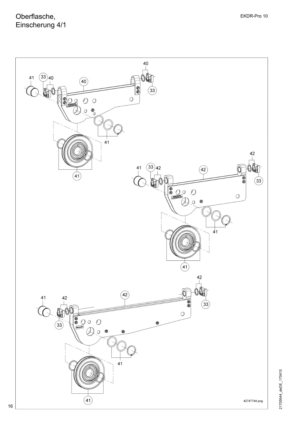 Demag EKDR-Pro 10 – Oberflasche, Einscherung 4/1, Zeichnung Seite 16