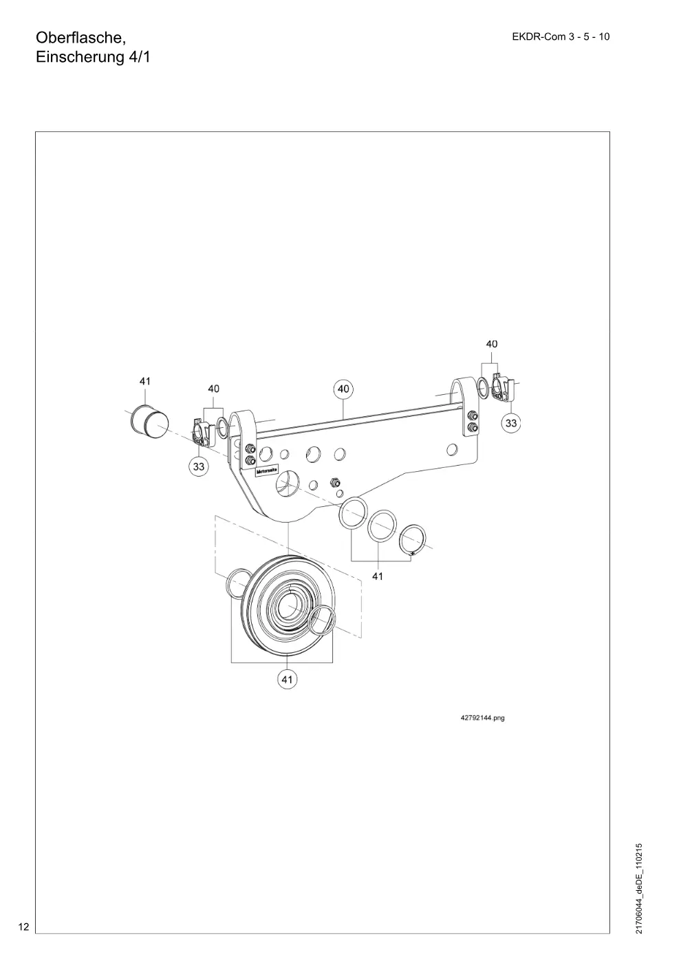 Demag EKDR-Com 3-5-10 (ab Fabrik-Nr. 96000000) – Oberflasche, Einscherung 4/1, Zeichnung Seite 12
