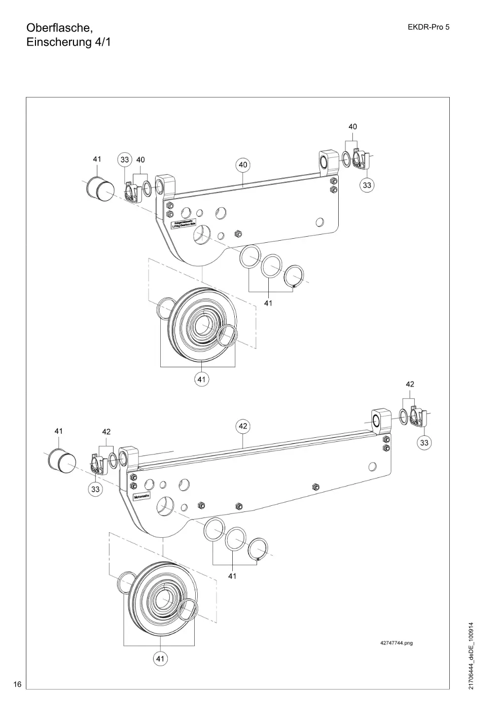 Demag EKDR-Pro 5 – Oberflasche, Einscherung 4/1, Zeichnung Seite 16