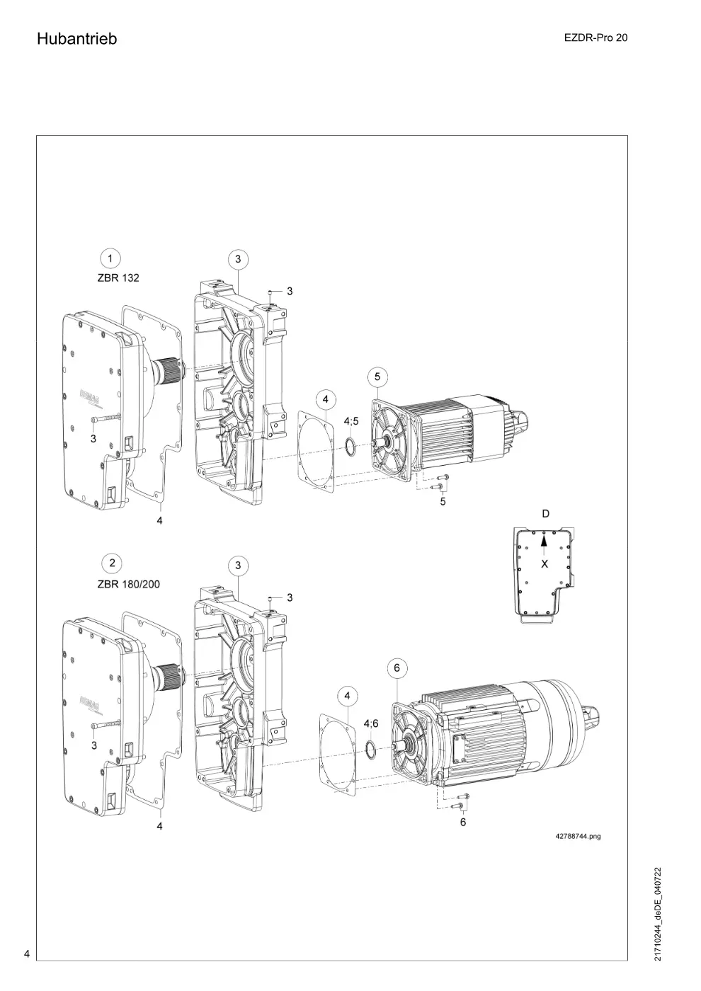 Demag EZDR-Pro 20 – Hubantrieb, Zeichnung Seite 4