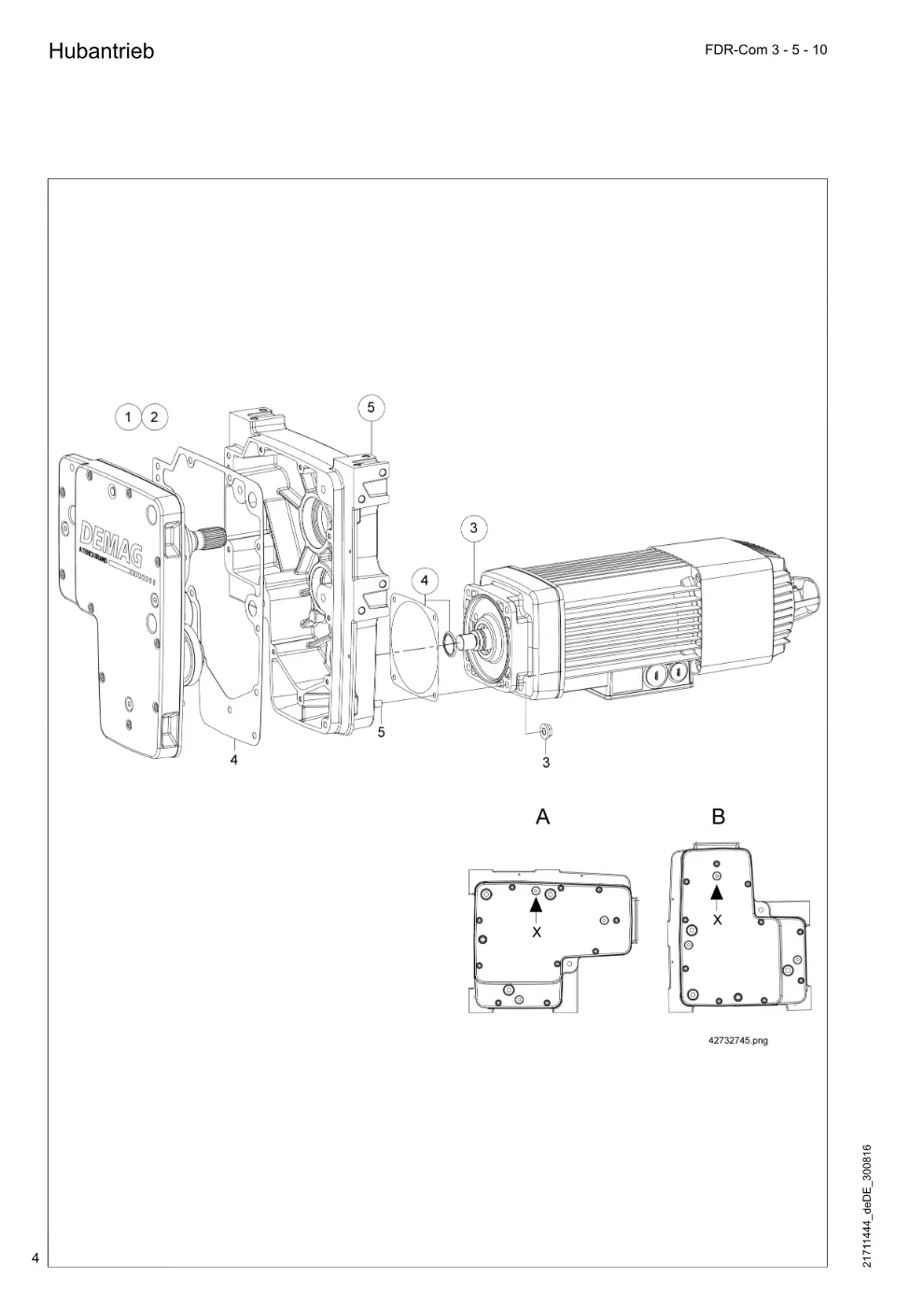 Demag FDR-Com 3-5-10 – Hubantrieb, Zeichnung Seite 4