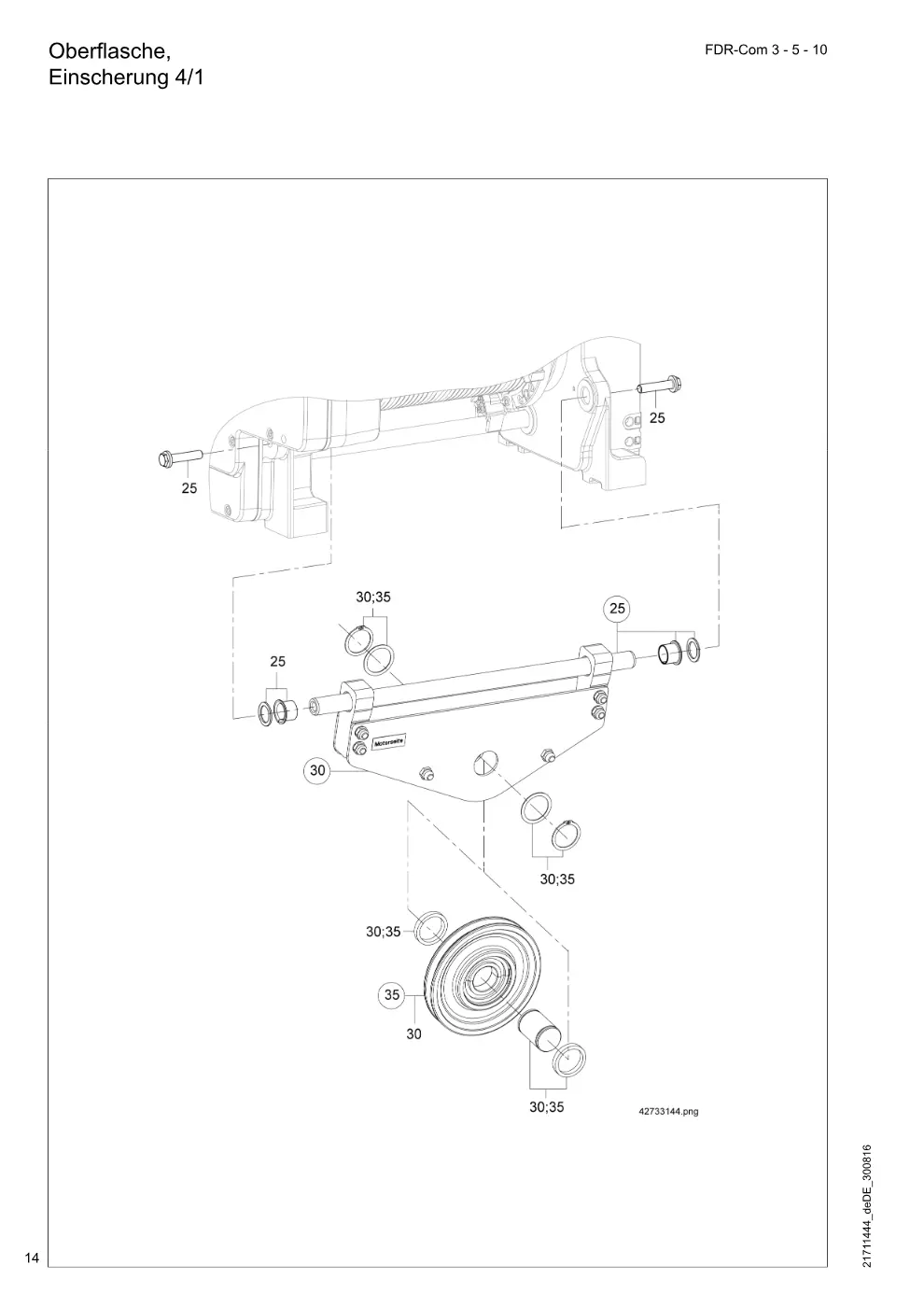 Demag FDR-Com 3-5-10 – Oberflasche, Einscherung 4/1, Zeichnung Seite 14