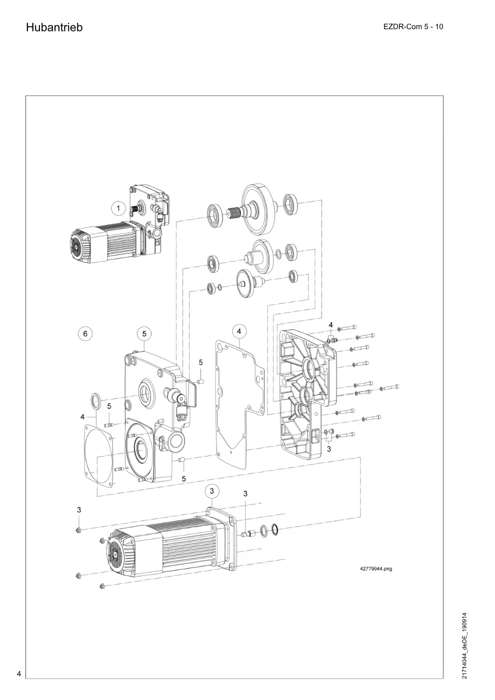 Demag EZDR-Com 5-10 – Hubantrieb, Zeichnung Seite 4