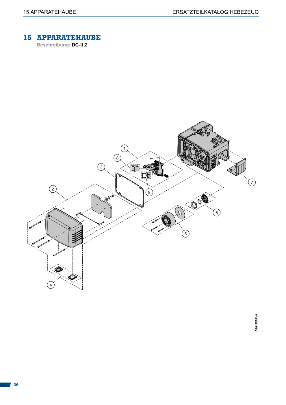 Demag DC-II – APPARATEHAUBE ERSATZTEILKATALOG HEBEZEUG, Zeichnung Seite 36