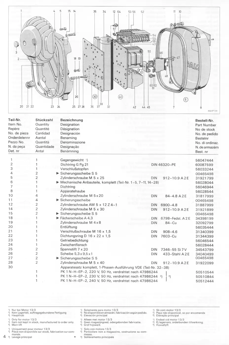 Demag PK 1 – Zeichnung, Zeichnung Seite 6