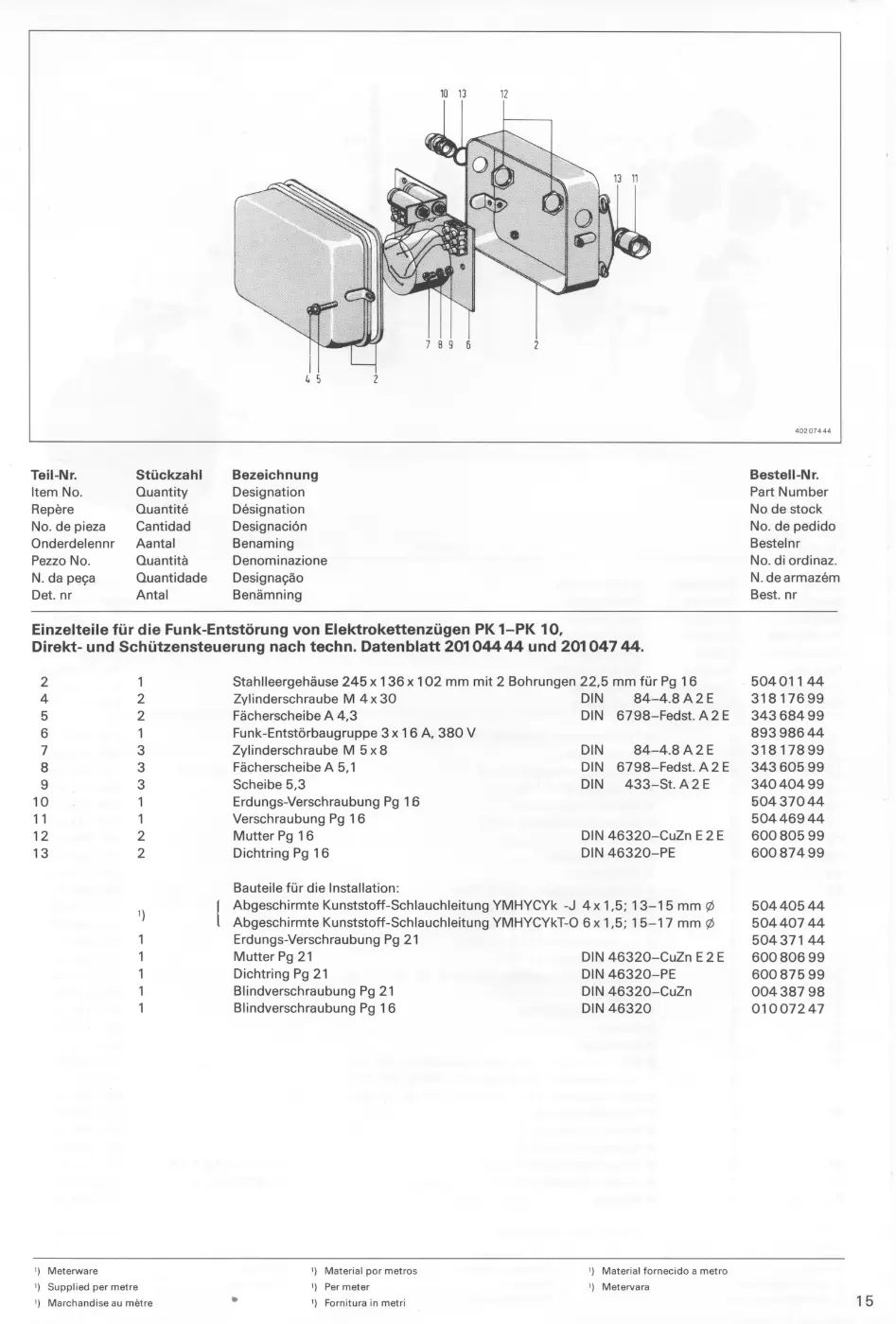 Demag PK 1 – Zeichnung, Zeichnung Seite 17