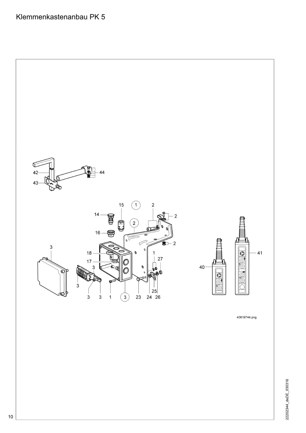 Demag PK 5 – Klemmenkastenanbau PK 5, Zeichnung Seite 10