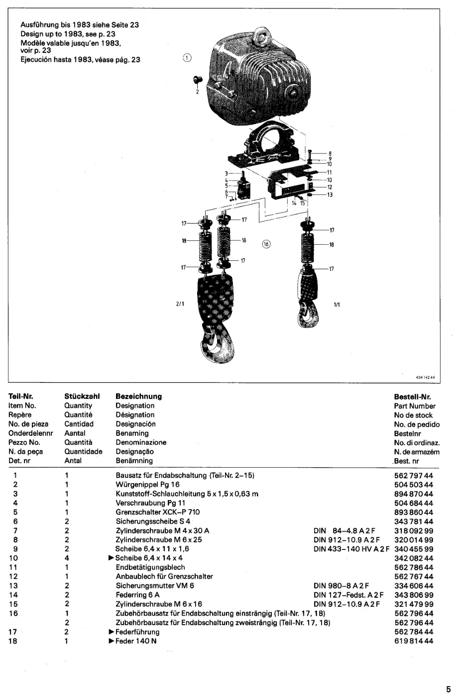 Demag PK 10 – Zeichnung, Zeichnung Seite 7
