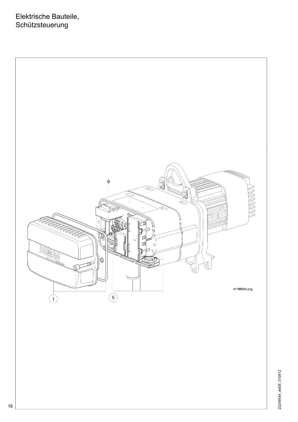 Demag DKUN 1 – Elektrische Bauteile, Schützsteuerung, Zeichnung Seite 16