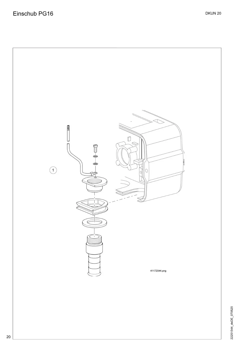 Demag DKUN 20 – Einschub PG16, Zeichnung Seite 20