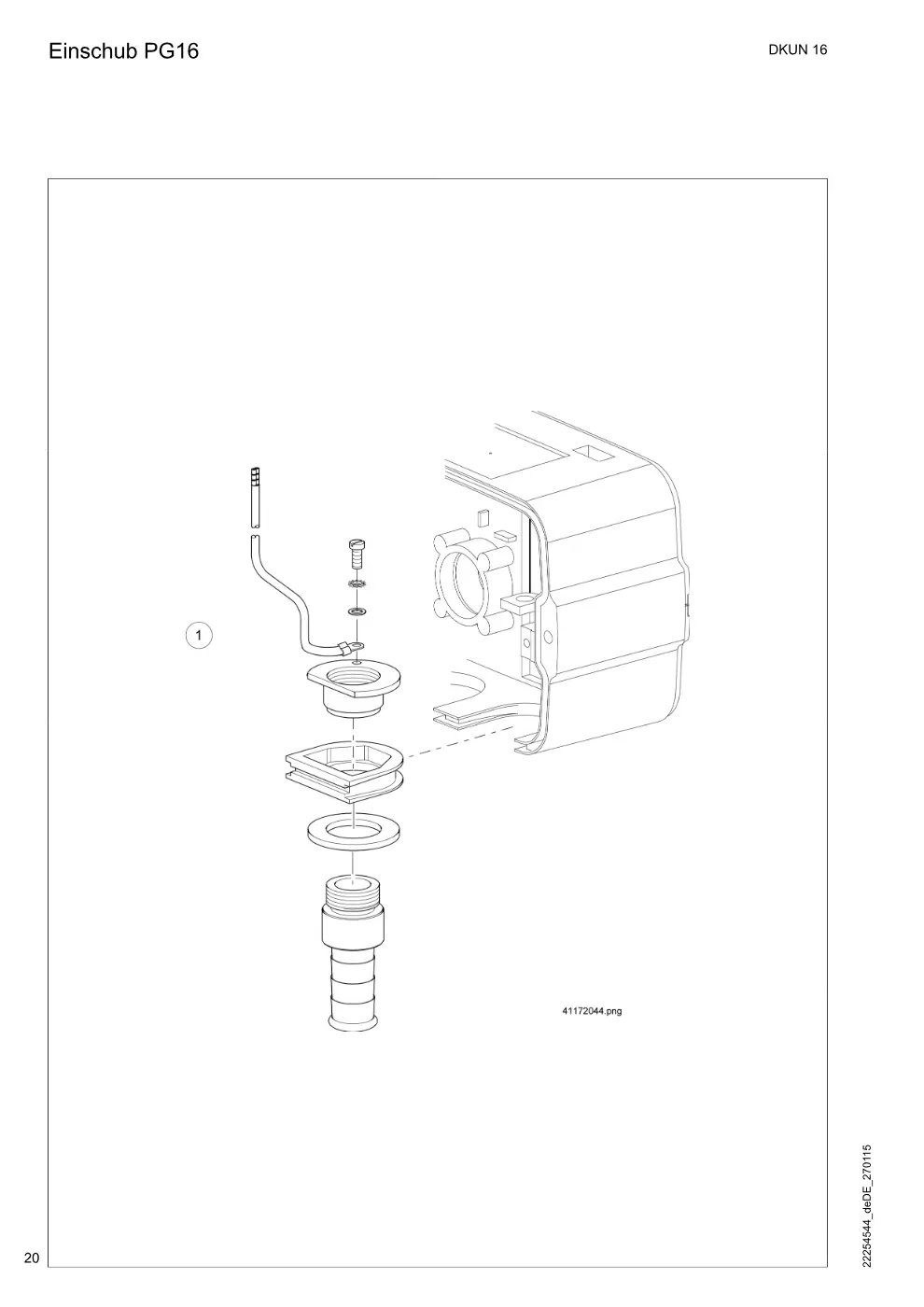 Demag DKUN 16 – Einschub PG16, Zeichnung Seite 20