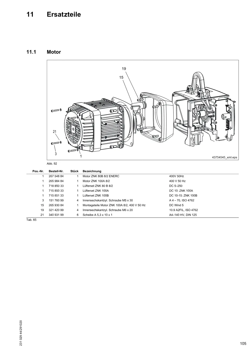 Demag DC-Wind 5 / 10 (Ausführung Enercon) – Ersatzteile, Zeichnung Seite 105